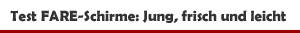 Test FARE-Schirme: Jung, frisch und leicht in Doppelrot