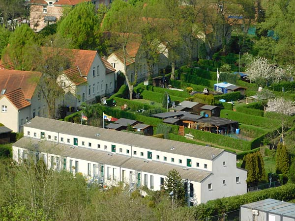Halde Rungenberg in Gelsenkirchen mit der Sch&uuml;ngelbergsiedlung
