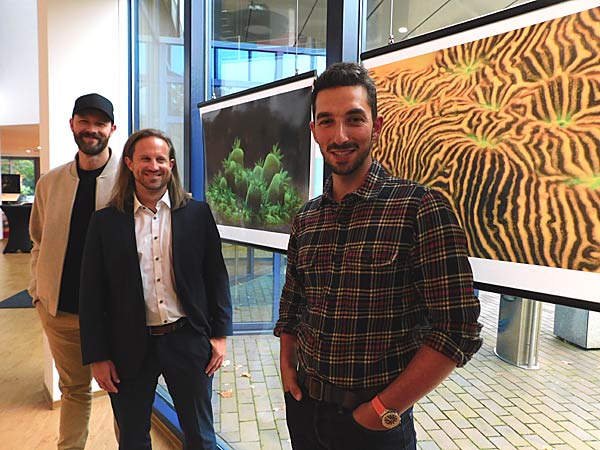 Haiforscher Lukas Müller mit dem Vortrag 'Deep Dive' beim Nachhaltigkeitstag von Canon Deutschland in Krefeld