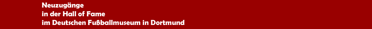 Ehrung der Neuzugänge in der 'Hall of Fame' im Deutschen Fußballmuseum in Dortmund