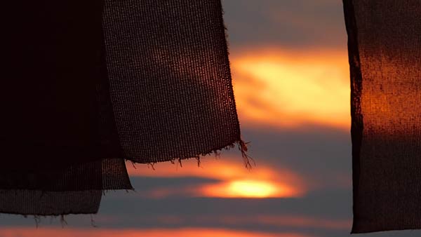 Installation 'Windzeichnung' von Danuta Karsten auf der Halde Norddeutschland