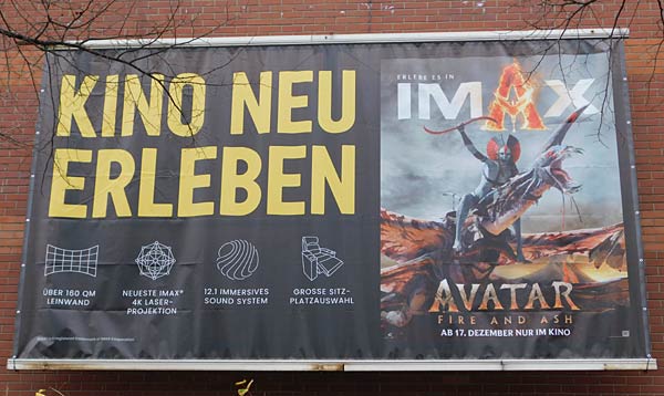 Neues IMAX-Kino im CineStar in Oberhausen mit dem Film 'Avatar: Fire and Ash'