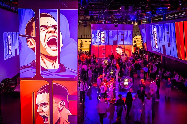 Ausstellung 'SUPERHEROES. Jamal Musiala. Florian Wirtz. The Immersive Experience' im Deutschen Fu&szlig;ballmuseum Dortmund